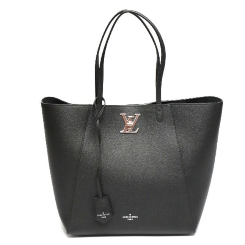 Louis Vuitton Calf Leather LockMe Tote Noir Black